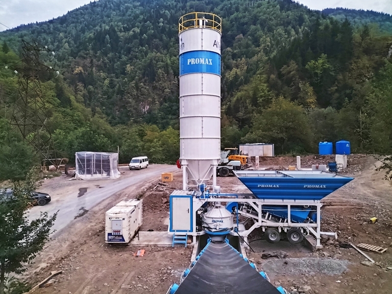 35m³/h Mobile Concrete Batching Plant